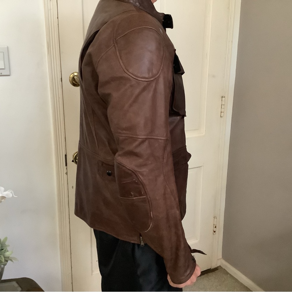 Men’s Ducati Scrambler Leather  EU52 Quattrotasche Jacket - Picture 6 of 9
